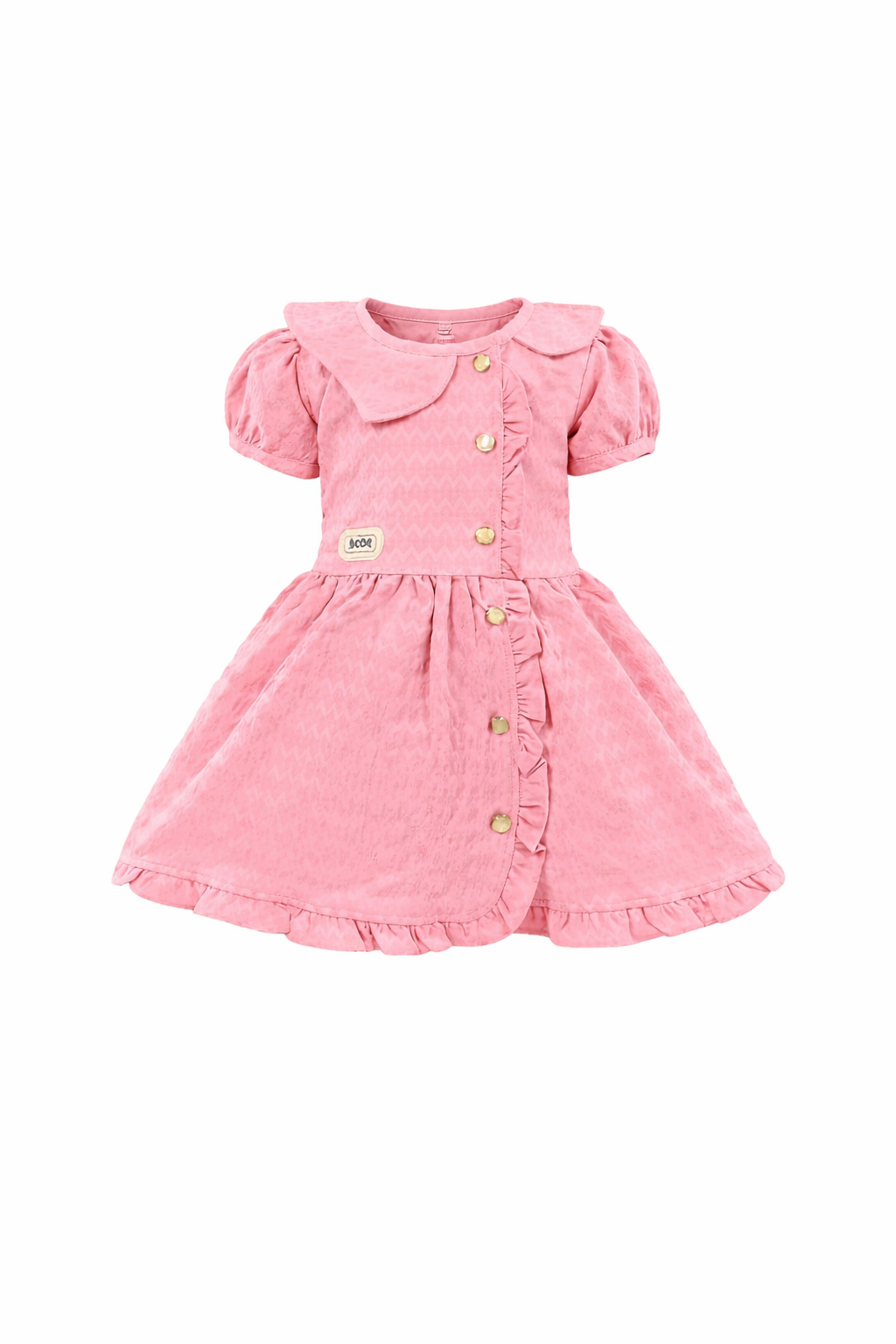 Pink AND MINT GREEN Baby Girl Ruffle Dress – Puff Sleeve Button Front Party & Casual Outfit